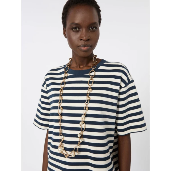 Max Mara Bronte Bead and Chain Necklace in Gold | Necklace | Luxury Shoes 