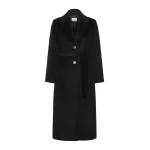 Max Mara Bronte Long Wool and Alpaca Teddy Coat in Black | Wool Coat | Luxury Shoes 