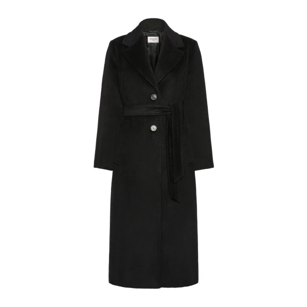 Max Mara Bronte Long Wool and Alpaca Teddy Coat in Black | Wool Coat | Luxury Shoes 