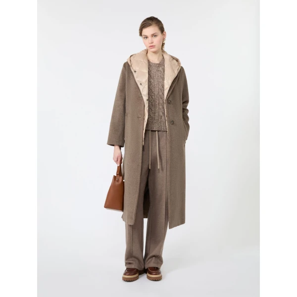 Max Mara Bronte Long Wool and Alpaca Teddy Coat in Marron Glace | Wool Coat | Luxury Shoes 