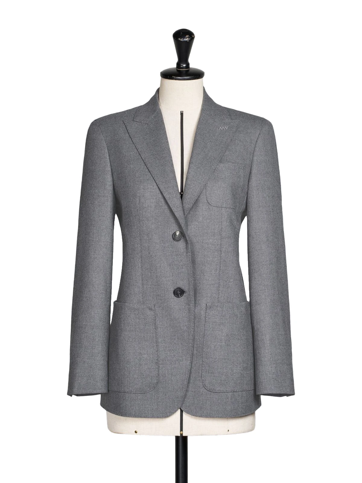 Max Mara Bronte Single-Breasted Cashmere Foule Blazer in Medium Grey Max Mara Bronte Single-Breasted Cashmere Foule Blazer in Medium Grey | Blazers | Luxury Shoes
