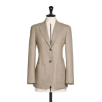 Max Mara Bronte Single-Breasted Cashmere Foule Blazer in Turtledove | Blazers | Luxury Shoes 