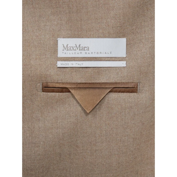 Max Mara Bronte Single-Breasted Cashmere Foule Blazer in Turtledove | Blazers | Luxury Shoes 