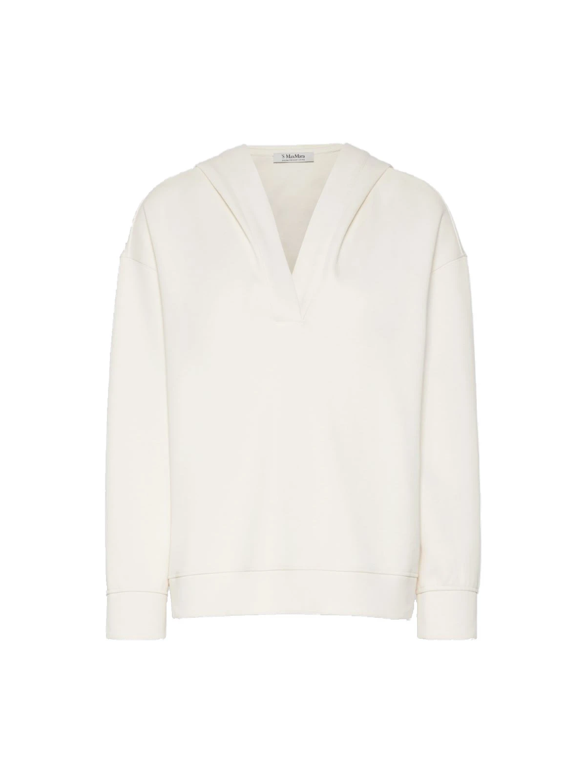 Max Mara Buona Technical Jersey Hooded Sweatshirt in Natural Max Mara Buona Technical Jersey Hooded Sweatshirt in Natural | Sweaters | Luxury Shoes