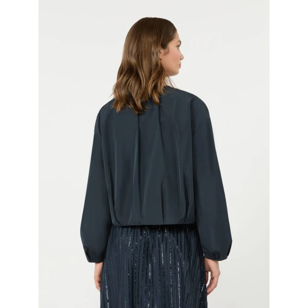 Max Mara Butterfly Short Taffeta Jacket in Navy | Blazers | Luxury Shoes 