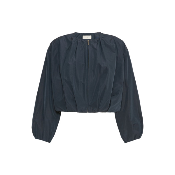 Max Mara Butterfly Short Taffeta Jacket in Navy | Blazers | Luxury Shoes 