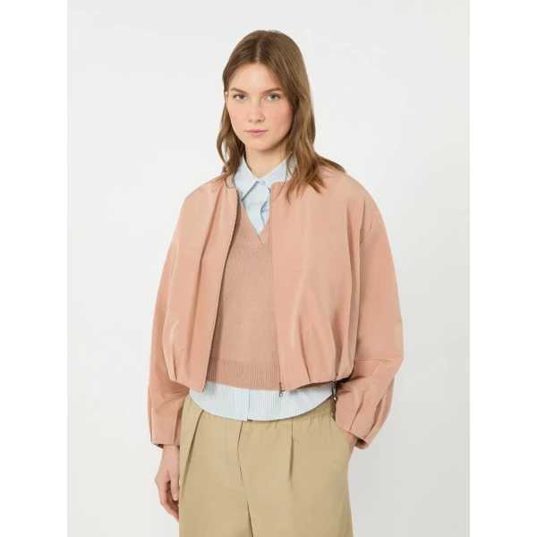 Max Mara Butterfly Short Taffeta Jacket in Pink | Blazers | Luxury Shoes 