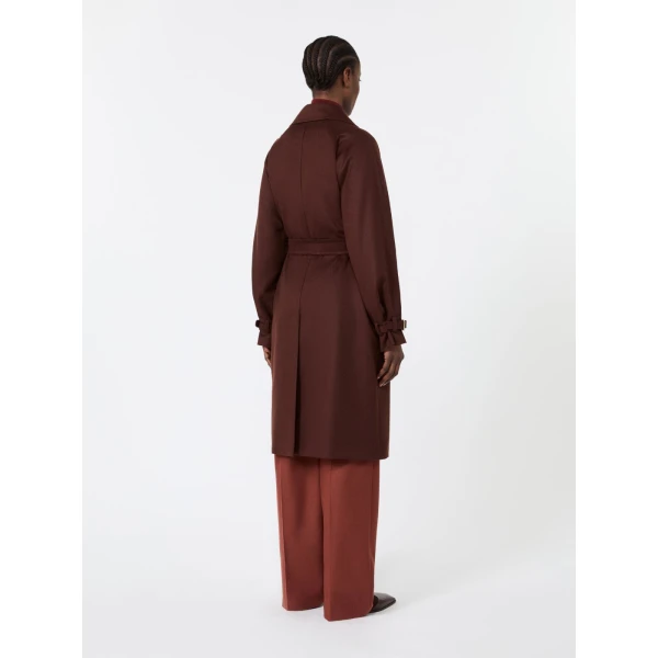 Max Mara Cabina Cashmere Broadcloth Trench Coat in Rust | Trench Coat | Luxury Shoes 