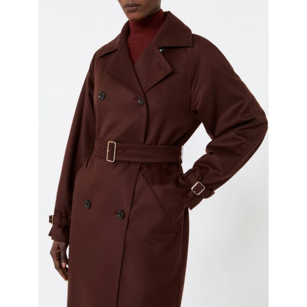 Max Mara Cabina Cashmere Broadcloth Trench Coat in Rust | Trench Coat | Luxury Shoes 