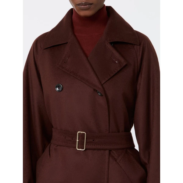 Max Mara Cabina Cashmere Broadcloth Trench Coat in Rust | Trench Coat | Luxury Shoes 