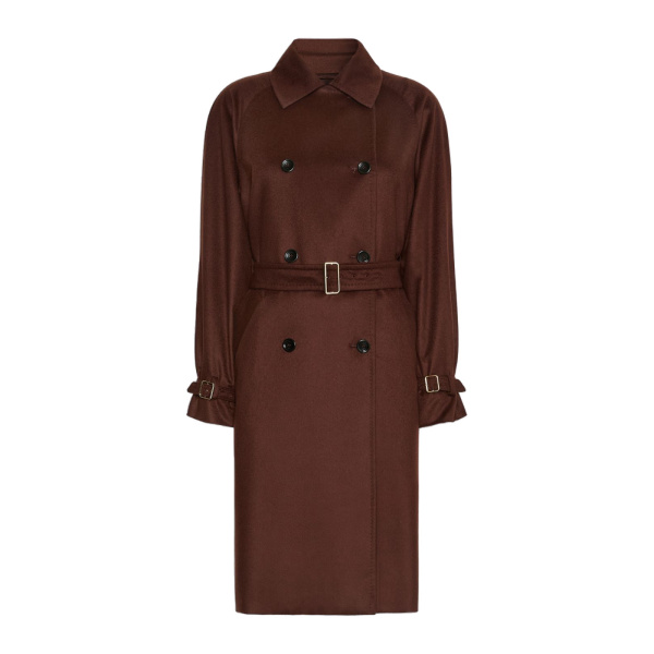 Max Mara Cabina Cashmere Broadcloth Trench Coat in Rust | Trench Coat | Luxury Shoes 
