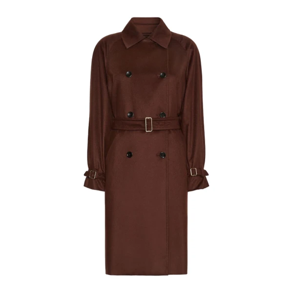 Max Mara Cabina Cashmere Broadcloth Trench Coat in Rust | Trench Coat | Luxury Shoes 