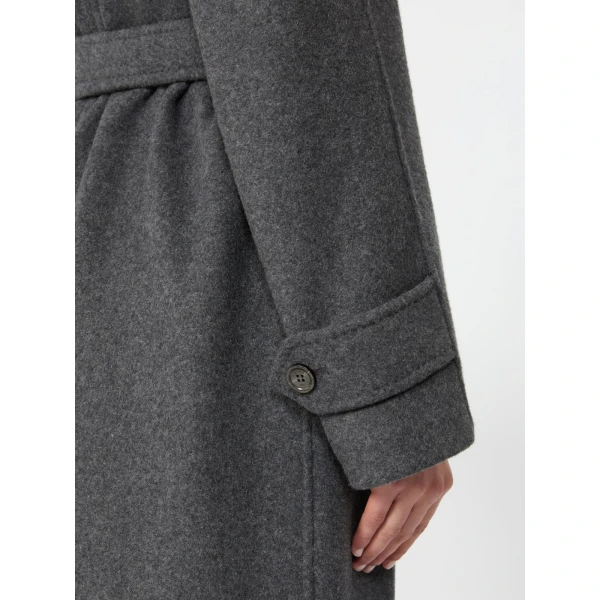 Max Mara Cadmio Oversized Cashmere Jersey Coat in Dark Grey | Coats | Luxury Shoes 