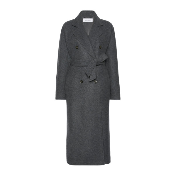 Max Mara Cadmio Oversized Cashmere Jersey Coat in Dark Grey | Coats | Luxury Shoes 