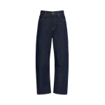 Max Mara Caduca Barrel Leg Jeans in Navy | Denim | Luxury Shoes 