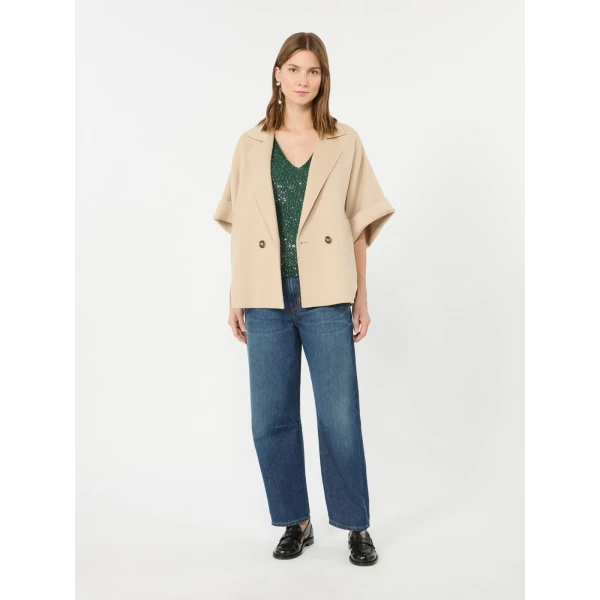 Max Mara Caduca Barrel Leg Jeans in Navy Style 2 | Denim | Luxury Shoes 
