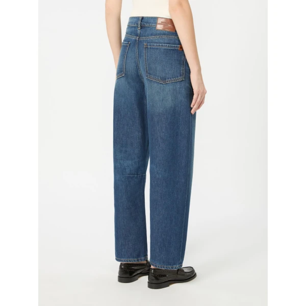 Max Mara Caduca Barrel Leg Jeans in Navy Style 2 | Denim | Luxury Shoes 