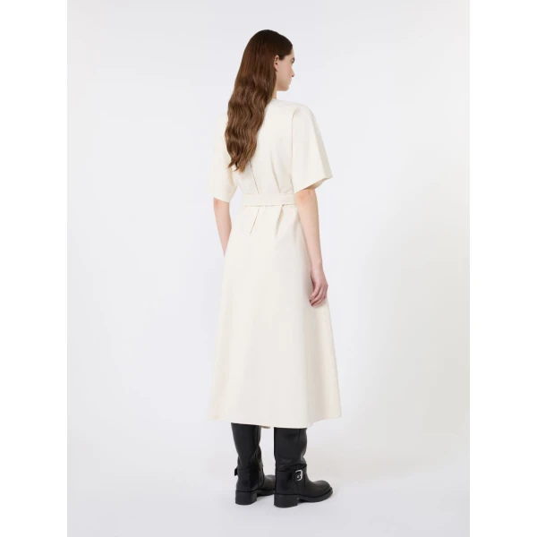 Max Mara Caladio Washed Cotton Maxi Dress in Ecru | Maxi Dresses | Luxury Shoes 