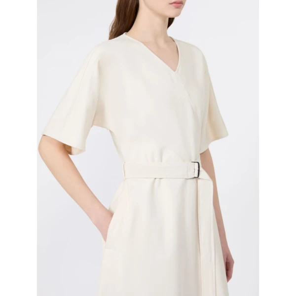 Max Mara Caladio Washed Cotton Maxi Dress in Ecru | Maxi Dresses | Luxury Shoes 