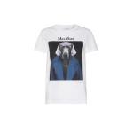 Max Mara Calca William Wegman Print T-Shirt in White | T-shirts | Luxury Shoes 