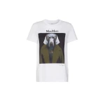 Max Mara Calca William Wegman Print T-Shirt in White Style 2 | T-shirts | Luxury Shoes 
