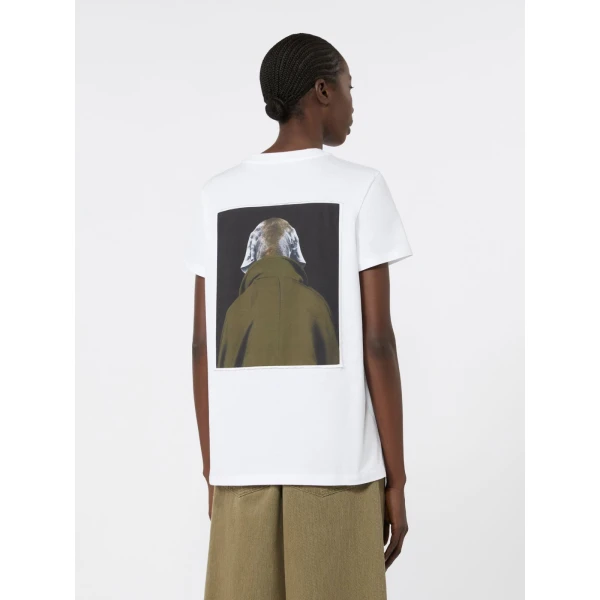 Max Mara Calca William Wegman Print T-Shirt in White Style 2 | T-shirts | Luxury Shoes 