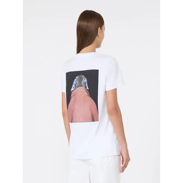 Max Mara Calca William Wegman Print T-Shirt in White Style 3 | T-shirts | Luxury Shoes 