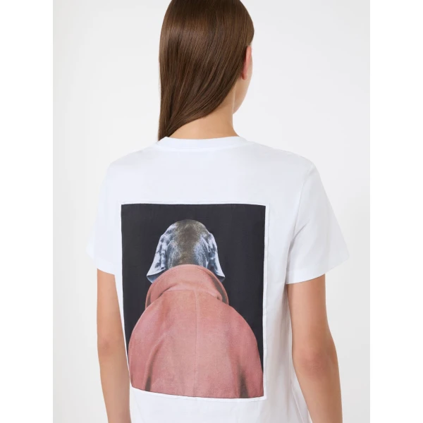 Max Mara Calca William Wegman Print T-Shirt in White Style 3 | T-shirts | Luxury Shoes 