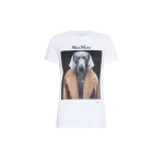 Max Mara Calca William Wegman Print T-Shirt in White Style 4 | T-shirts | Luxury Shoes 