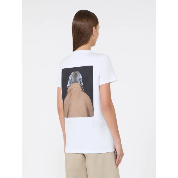 Max Mara Calca William Wegman Print T-Shirt in White Style 4 | T-shirts | Luxury Shoes 