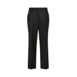 Max Mara Caldaia Stretch Flannel Cropped Trousers in Black | Tailored pants | Luxury Shoes 