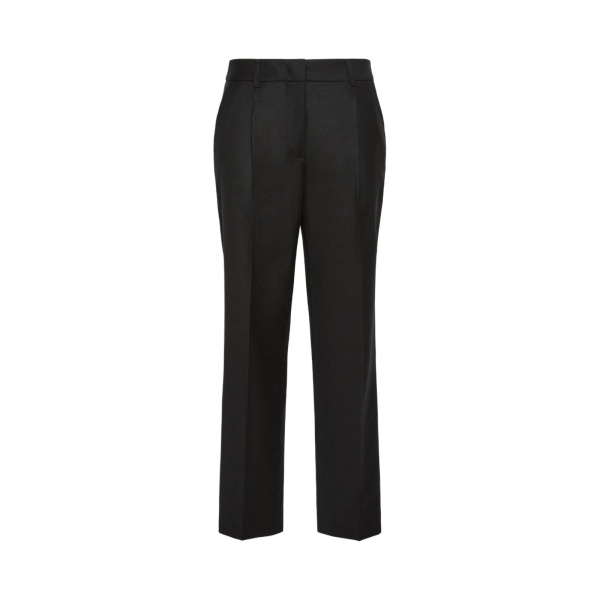 Max Mara Caldaia Stretch Flannel Cropped Trousers in Black | Tailored pants | Luxury Shoes 