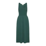 Max Mara Calibri Long Viscose Knit Dress in Green | Maxi Dresses | Luxury Shoes 