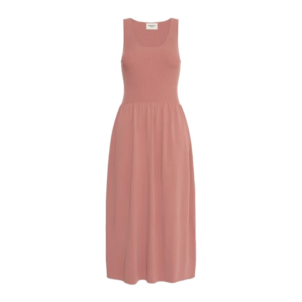 Max Mara Calibri Long Viscose Knit Dress in Terra Cotta | Maxi Dresses | Luxury Shoes 