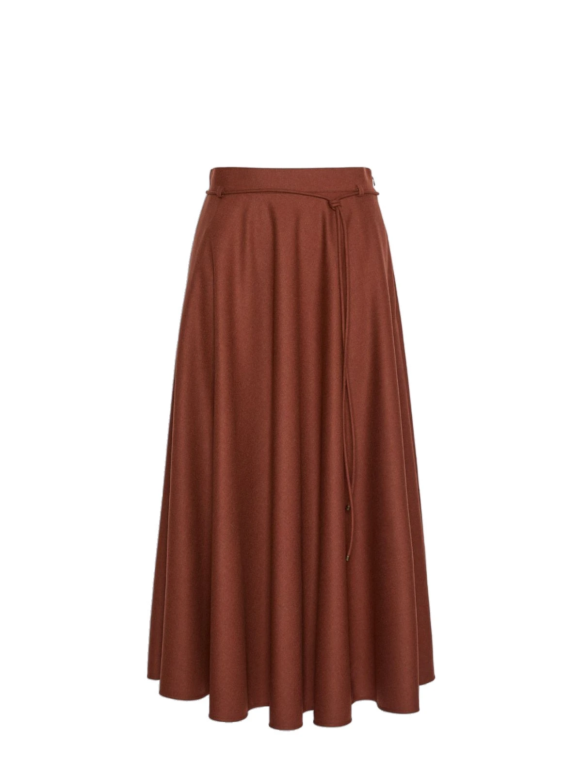 Max Mara Califfo Flared Cashmere Foule Skirt in Brick Red Max Mara Califfo Flared Cashmere Foule Skirt in Brick Red | Maxi Skirts | Luxury Shoes