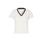 Max Mara Califfo Milano Jersey Boxy T-Shirt in Ivory | T-shirts | Luxury Shoes 