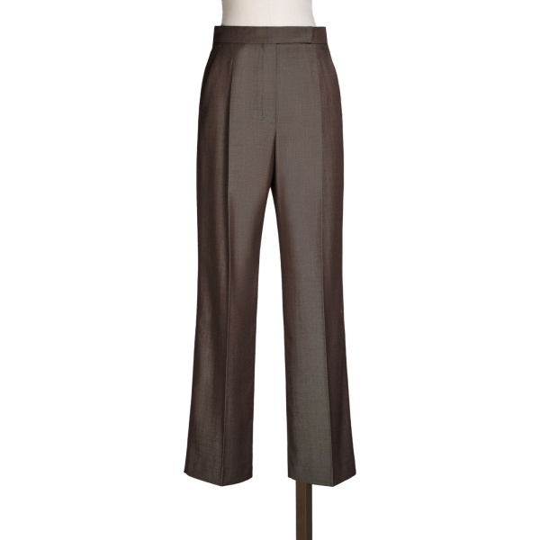 Max Mara Calte Wool Gabardine Trousers in Tobacco | Tailored pants | Luxury Shoes 