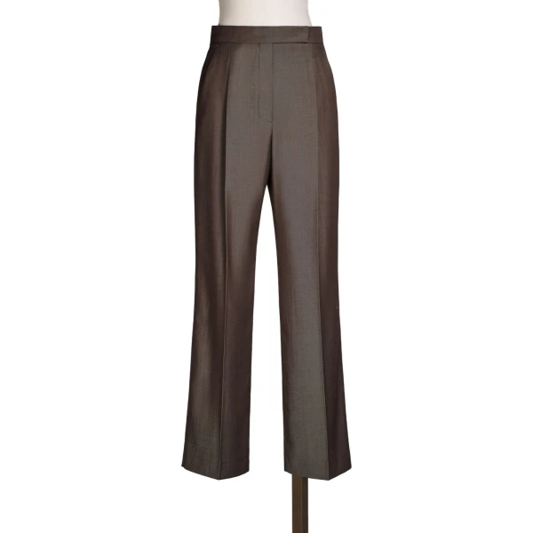 Calte Wool Gabardine Trousers in Tobacco