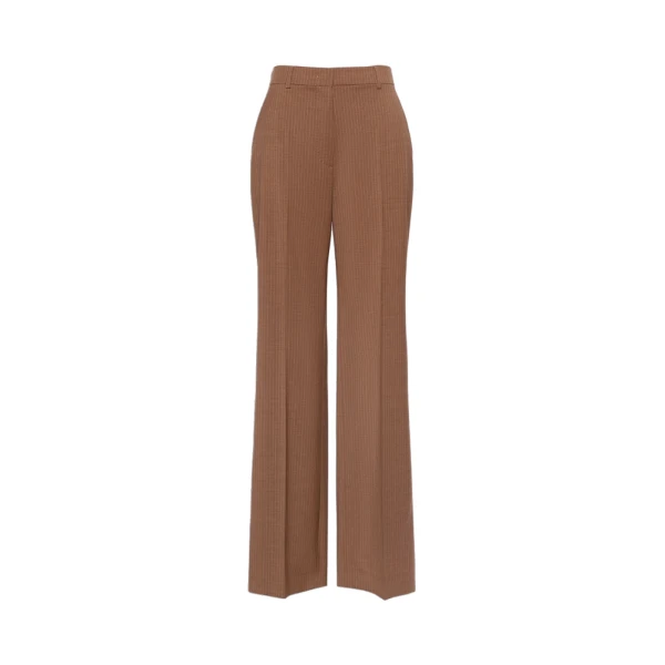 Max Mara Cambusa Patterned Wool Trousers in Camel | Tailored pants | Luxury Shoes 