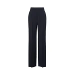 Max Mara Cambusa Patterned Wool Trousers in Navy | Tailored pants | Luxury Shoes 