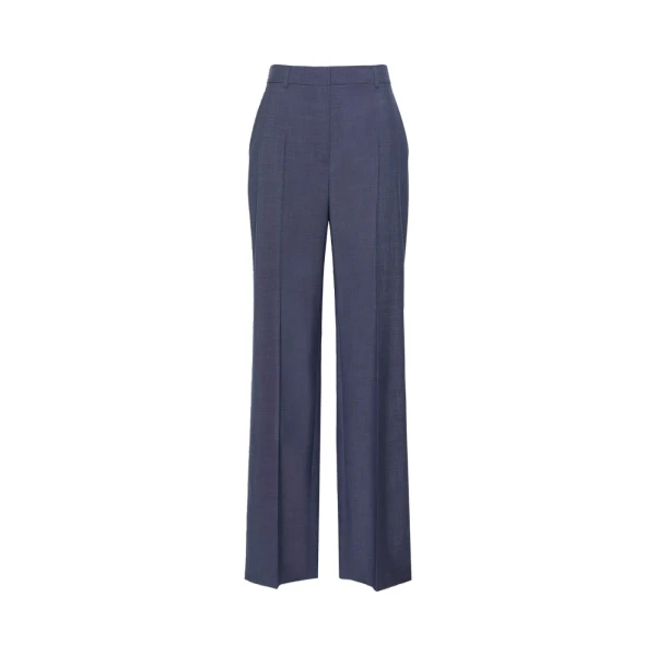 Max Mara Cambusa Patterned Wool Trousers in Ultramarine | Tailored pants | Luxury Shoes 