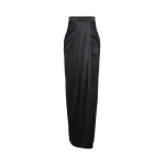 Max Mara Camera Long Silk Satin Skirt in Dark Grey | Maxi Skirts | Luxury Shoes 