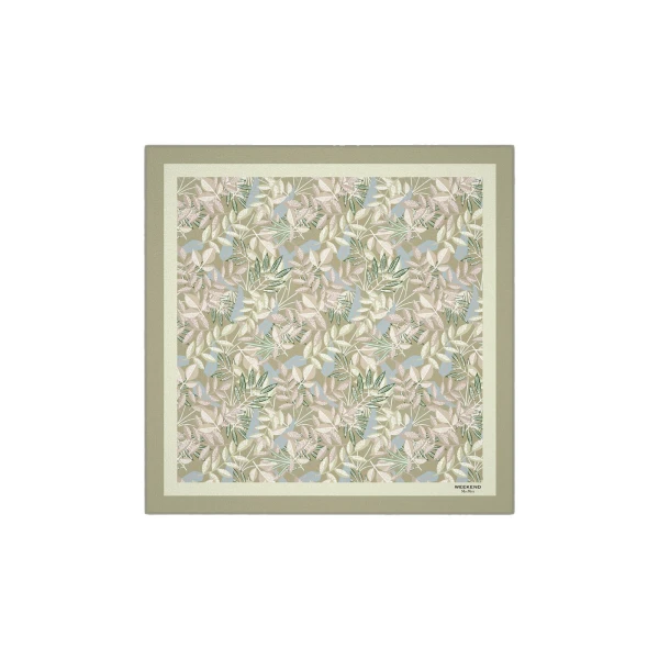Max Mara Camice Printed Wool and Silk Foulard in Green | Scarves | Luxury Shoes 