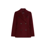 Max Mara Camilla Wool Pea Coat in Bordeaux | Wool Coat | Luxury Shoes 