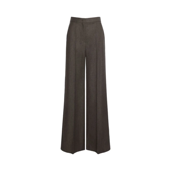 Max Mara Campo Denim-Look Wool Trousers in Black | Denim | Luxury Shoes 