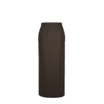 Max Mara Campo Long Felted Wool Skirt in Mud | Maxi Skirts | Luxury Shoes 
