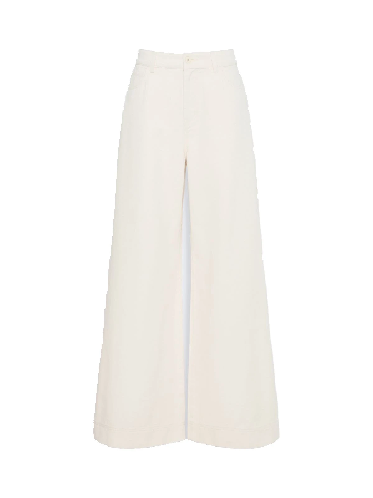 Max Mara Canneti Cotton Bull Denim Wide-Leg Jeans in Ecru Max Mara Canneti Cotton Bull Denim Wide-Leg Jeans in Ecru | Denim | Luxury Shoes