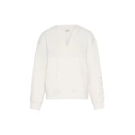 Max Mara Cannone Jersey Hoodie in Ivory | Sweaters | Luxury Shoes 