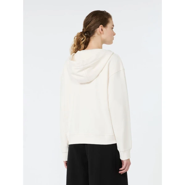 Max Mara Cannone Jersey Hoodie in Ivory | Sweaters | Luxury Shoes 