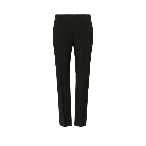 Max Mara Canon Stretch Wool Cigarette Trousers in Black | Tailored pants | Luxury Shoes 